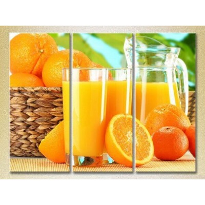 Pictură Magic Color Triptych Orange Juice Jug (2698671)