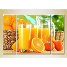 Pictură Magic Color Triptych Orange Juice Jug (2698660)