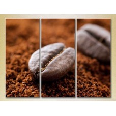 Картина Magic Color Triptych Ground coffee and beans (2698678)