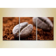 Картина Magic Color Triptych Ground coffee and beans (2698679)