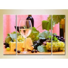 Картина Magic Color Triptych Still life wine and grapes (2698680)