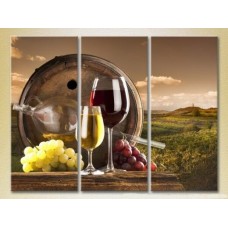 Картина Magic Color Triptych Still Life. White and Red wine (2698682)