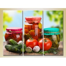 Картина Magic Color Triptych Fresh vegetables and preparations (2698701)