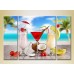 Картина Magic Color Triptych Three Fruit Cocktails on the Beach (2698716)