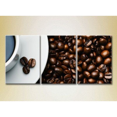 Pictură Magic Color Triptych Cup of coffee (2698742)