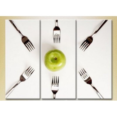 Картина Magic Color Triptych Apple and Six Forks (2698747)