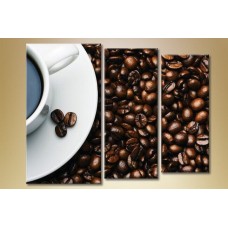 Картина Magic Color Triptych cup and coffee beans (1547281)