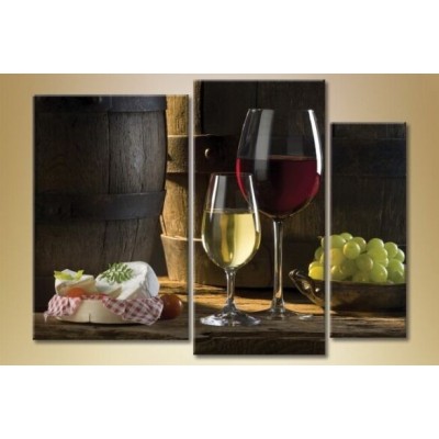 Pictură Magic Color Triptych Still Life Wine 2 (1547258)