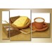 Pictură Magic Color Triptych Still Life of Milk and Cheese (1547261)