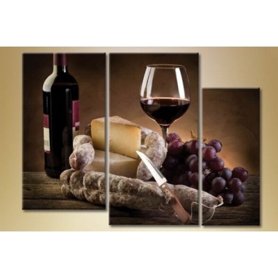 Pictură Magic Color Triptych Still Life Wine (1547262)