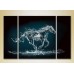 Pictură Magic Color Triptych Horse abstraction (2698976)