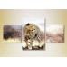 Pictură Magic Color Triptych Leopard on a log (2698982)