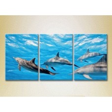 Картина Magic Color Triptych Flock of Dolphins (2699009)