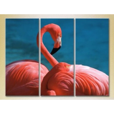 Картина Magic Color Triptych Pink Flamingos (2699022)