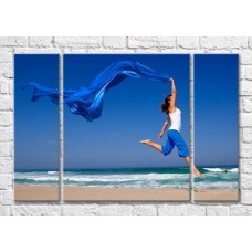 Картина Magic Color Girl on the beach with a Blue scarf (3469242)