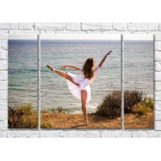 Картина Magic Color Ballerina in a White dress on the beach (3469210)