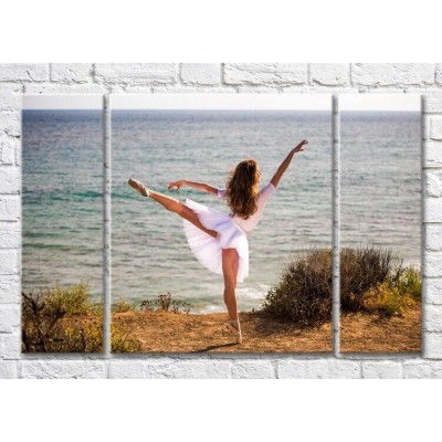 Картина Magic Color Ballerina in a White dress on the beach (3469210)