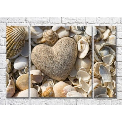 Картина Magic Color Heart-shaped stone with shells (3469224)