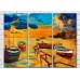 Картина Magic Color Drawing of boats near the coast at sunset (3469203)