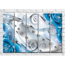 Картина Magic Color Blue abstraction with roses and diamonds (3551887)