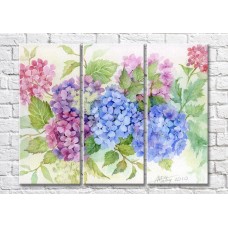 Картина Magic Color Blue and lilac hydrangea flowers-drawing (500247)