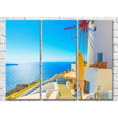 Pictură Magic Color Greece sea view island of Thira (3469120)