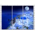 Pictură Magic Color Greece island of Thira under the moon (3469121)