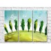 Картина Rainbow Poplar trees on the green planet drawing (500273)