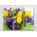 Pictură Rainbow Yellow tulips and lilac irises (500294)