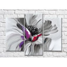 Картина Rainbow Black and White poppy, acrylic (3448928)