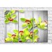 Pictură Rainbow Green orchid flowers on gray plank background (500318)