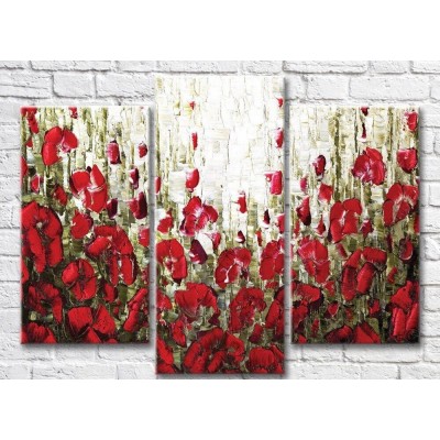 Картина Rainbow Red Poppies (3572538)