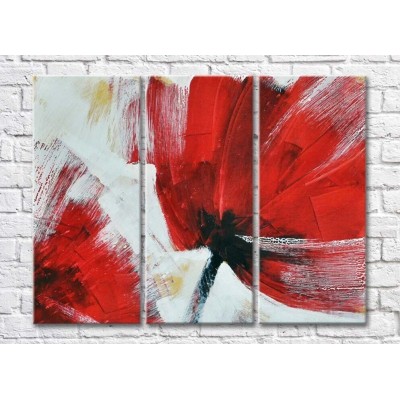 Картина Rainbow Large red poppies oil painting (500373)