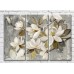 Pictură Rainbow Large flowers of white magnolia on a gray background (3572510)