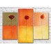 Pictură Rainbow Poppies on an orange background (3572550)