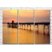 Pictură Rainbow Marine pier in England at sunset (3469157)