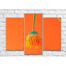 Картина Rainbow Dandelion flower facing down on orange background (500480)