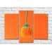 Картина Rainbow Dandelion flower facing down on orange background (500480)