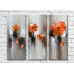 Картина Rainbow Orange flowers on an abstract background (3572515)