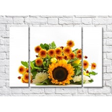 Картина Rainbow Orange bouquet of flowers on a white background (500500)