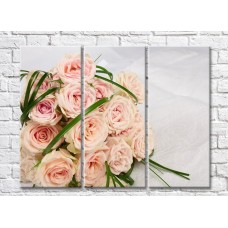 Картина Rainbow Peach roses in a bouquet (500507)