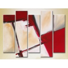 Картина Rainbow Polyptych Abstraction white red 05 (2231734)