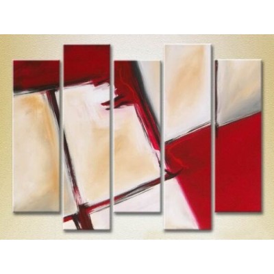 Картина Rainbow Polyptych Abstraction white red 05 (2231734)