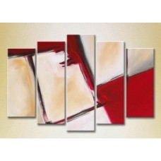 Картина Rainbow Polyptych Abstraction white red 07 (2231740)