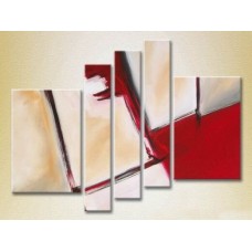 Картина Rainbow Polyptych Abstraction white red 08 (2231742)