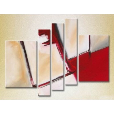 Картина Rainbow Polyptych Abstraction white red 08 (2231742)