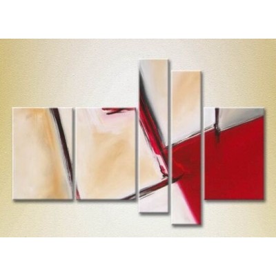 Картина Rainbow Polyptych Abstraction white red 09 (2231744)