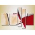 Картина Rainbow Polyptych Abstraction white red 09 (2231744)