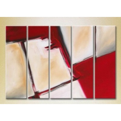 Картина Rainbow Polyptych Abstraction white red 10 (2231739)