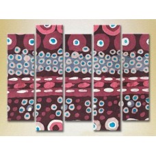 Картина Rainbow Polyptych Abstraction burgundy blue 14 (2231630)